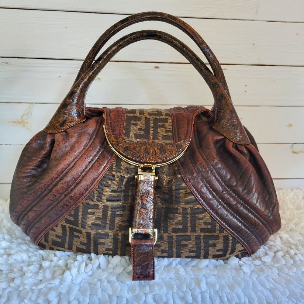 Fendi Tortoise Trimmed Zucca Spybag